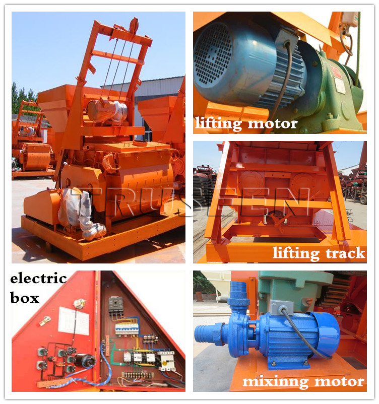 Bucket Hoist Type Portable Concrete Mixer Construction Machine