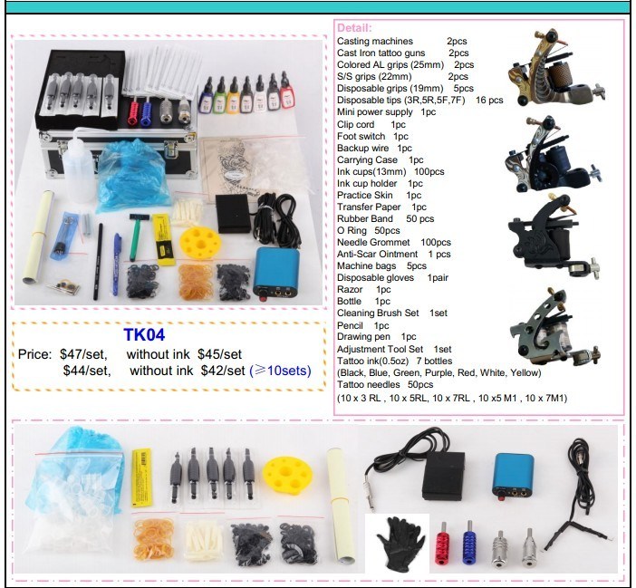 Wholesale Tattoo Supplies Professional Tattoo Kits Tk01