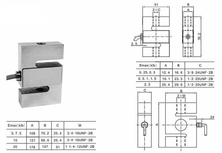 Counting Scale Electronic S Type Tension and Compression Load Cell