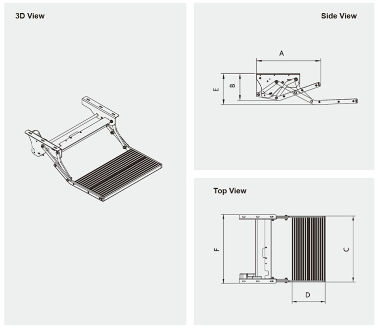 Ce Certified Electric Folding Stairs for Car and Caravan Ce Certificate