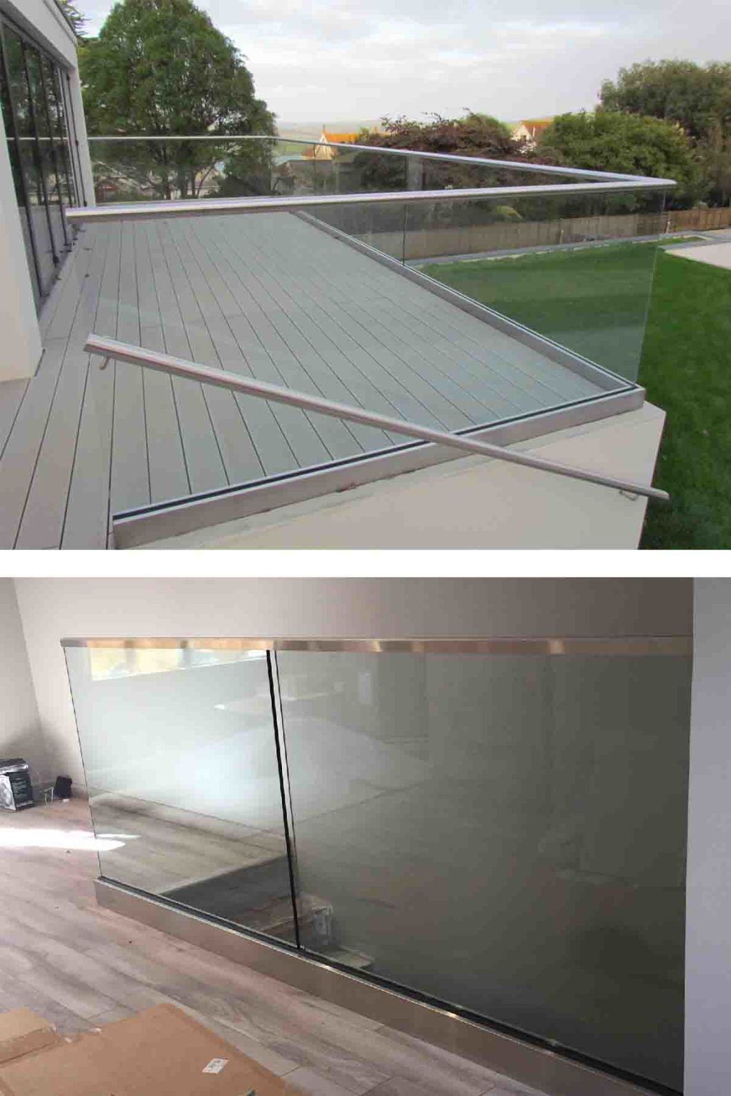 Tempered Glass U Channel Railing for Decking