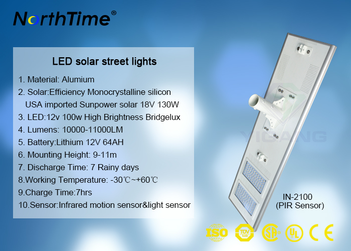 Low Voltage High Efficiency LED Outdoor Solar Street Courtyard Lamp