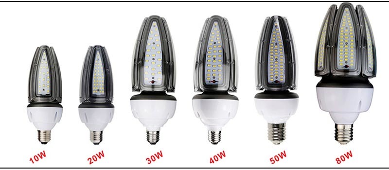 Waterproof Industrial LED Corn Lamp with E26/E39 Base
