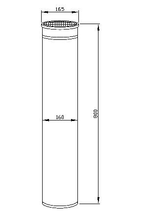 High Lumens LED Solar Bollard Lawn Light for Garden