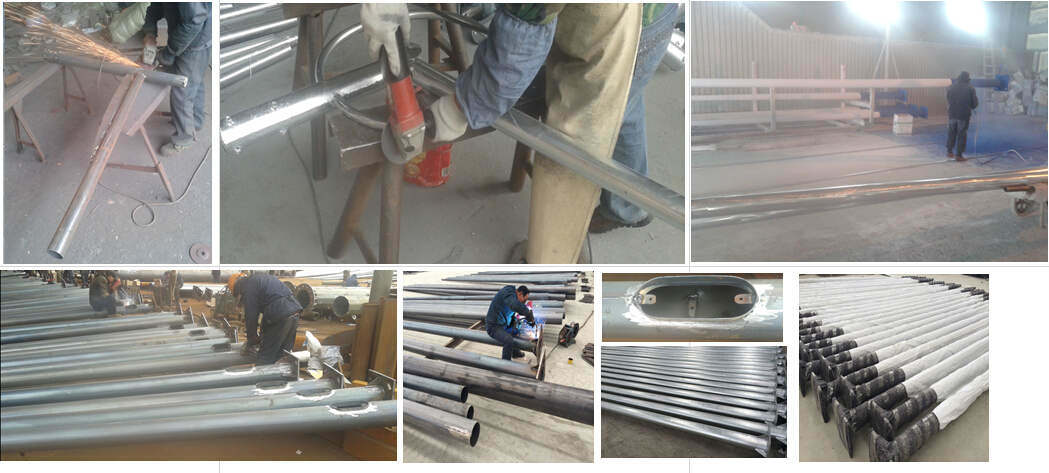 Q235 Galvanized Metal Poles for Lighting, Steel Round Pole Price for 10m Outdoor Pole