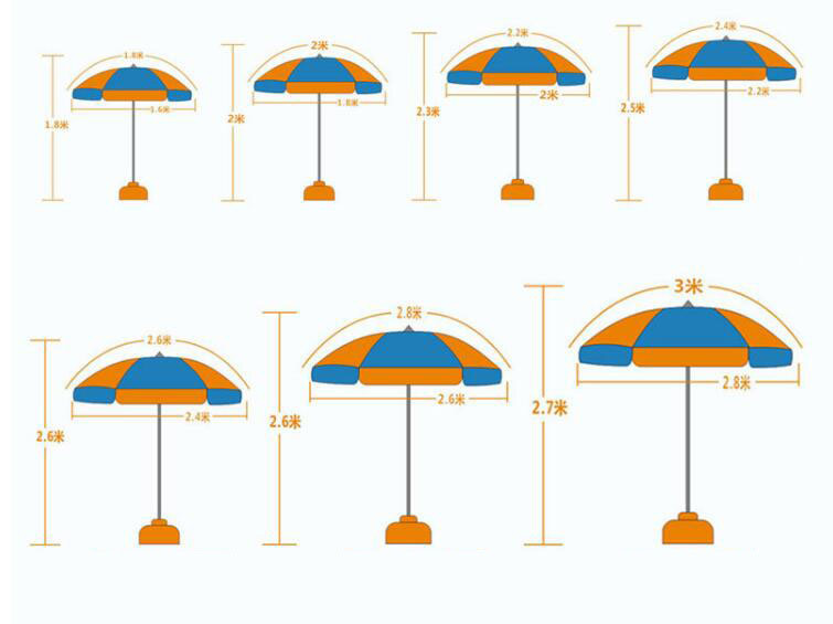 36inch 8 Ribs Promotional Outdoor Garden Umbrella with Base