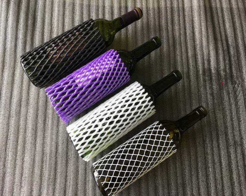 Ireland Market Popular Wholesale Wine Bottle Protection Packing Foam Sleeves Mesh Net