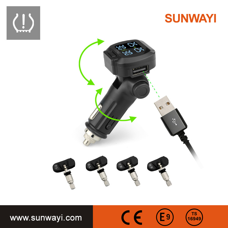 Sunway Exclusive Mode TPMS with 4 Internal Sensors Monitoring The Pressure & Temperature