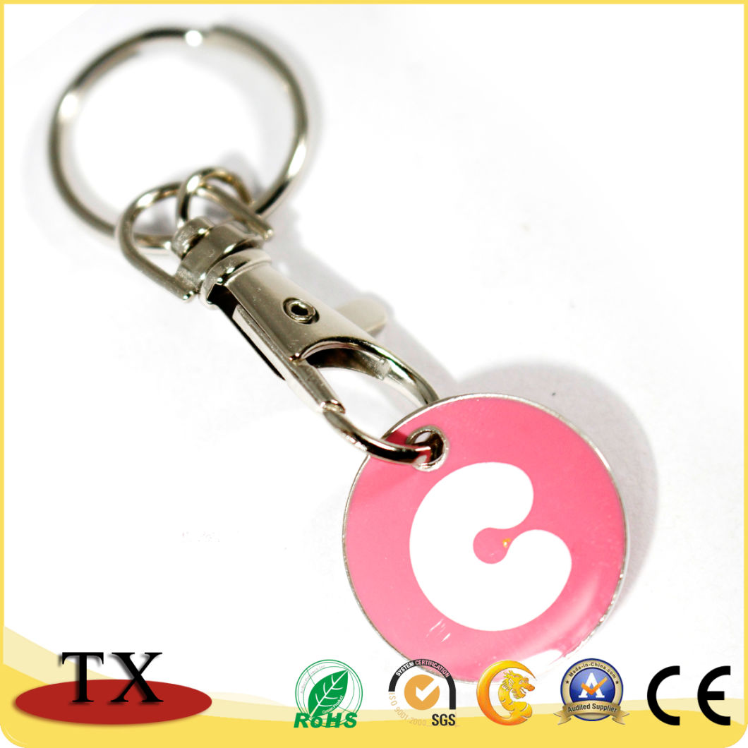 Metal Trolley Key Ring Coin