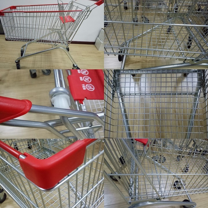 Wholesale and Retail Germany Style Shopping Cart Metal Locking Trolley