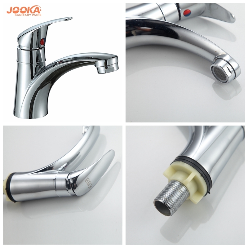 High Quality Sanitary Ware Low Price Zinc Tap Single Lever Chrome Cold Water Bathroom Basin Faucet