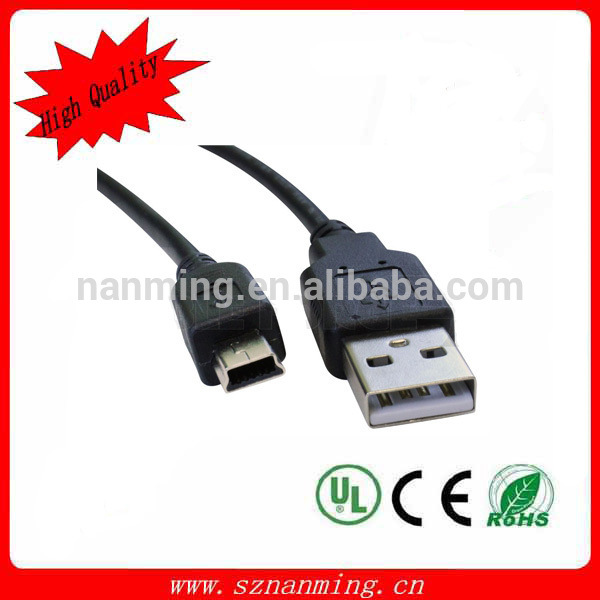 USB 2.0 a Male to Mini 5 Pin B Data Charging Cable
