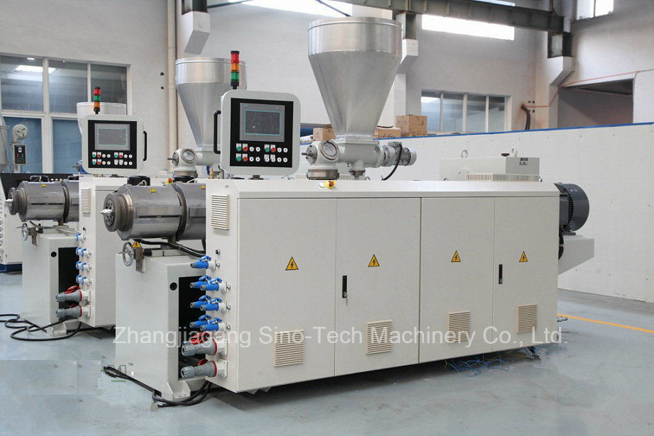 High Capacity PVC Conical Twin Screw Plastic Extruder for Pipe Profile Extrusion Production Machine Line