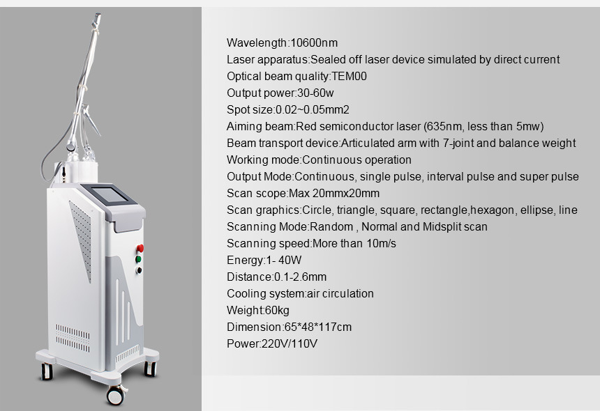 10600nm CO2 Fractional Laser Vaginal Rejuvenation Beauty Equipment for Skin Rejuvenation Product