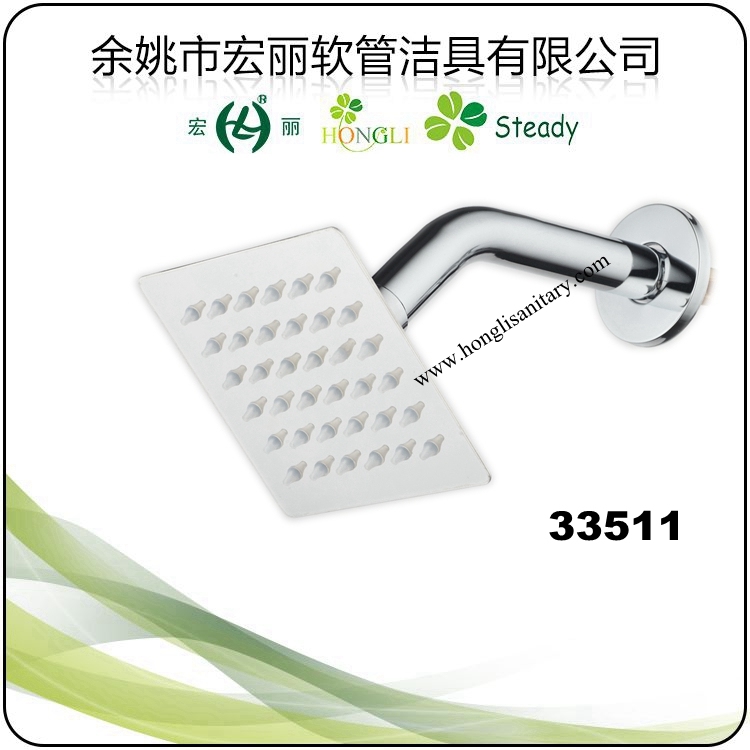 High Quality Shiny Mirror Stainless Steel Shower Head with Arm