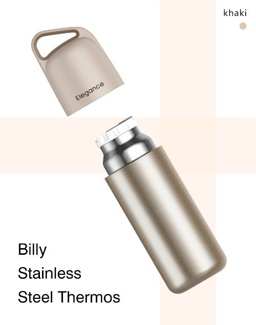 Double Wall Insulated 350ml Stainless Steel Thermos Water Cup Bottle