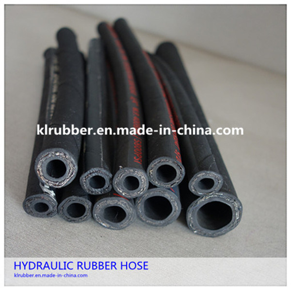 SAE100 R2at/2sn Steel Wire Braided Hydraulic Rubber Hose with Hydraullic Fitting