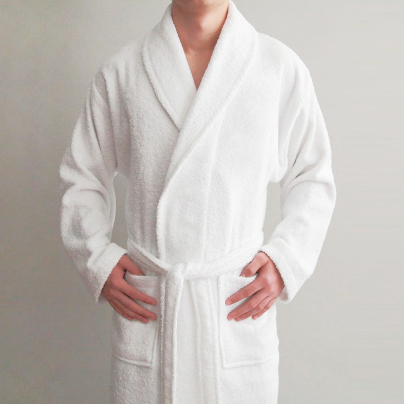 Factory Wholesale Cotton Terry Cloth Bathrobe for Hotel and SPA