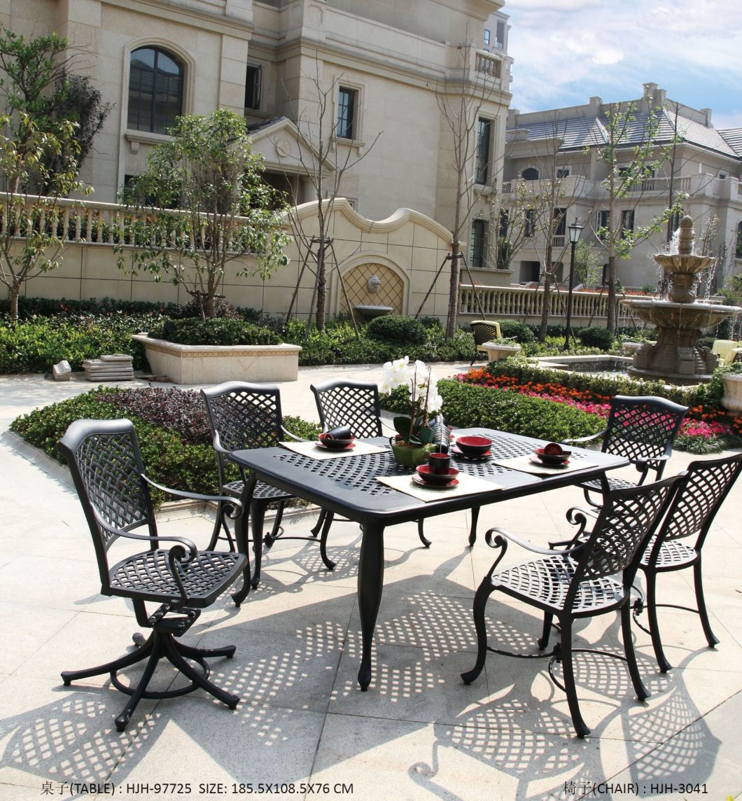 Modern Cast Aluminum Outdoor Furniture Outdoor Dining Table Garden Table