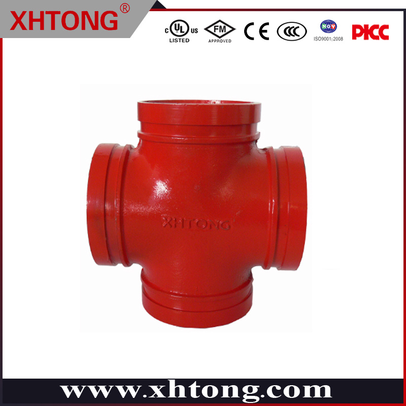 Us Standard Pipe Fitting Grooved Fittings Reducing Cross Used for Piping