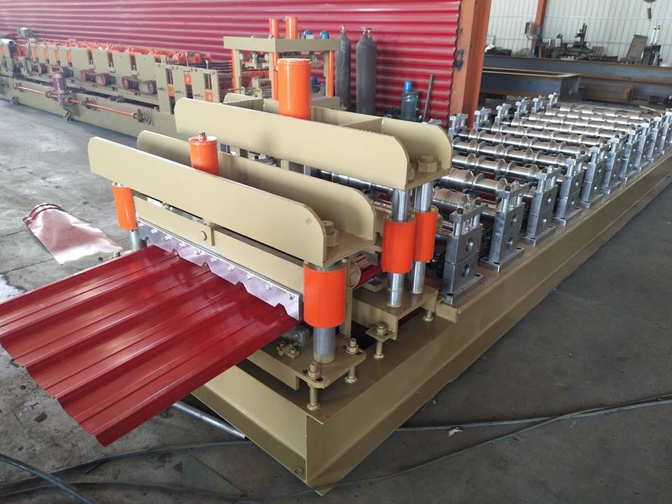 Steel Structure Building Materials Metal Roof Tile Roll Forming Machine