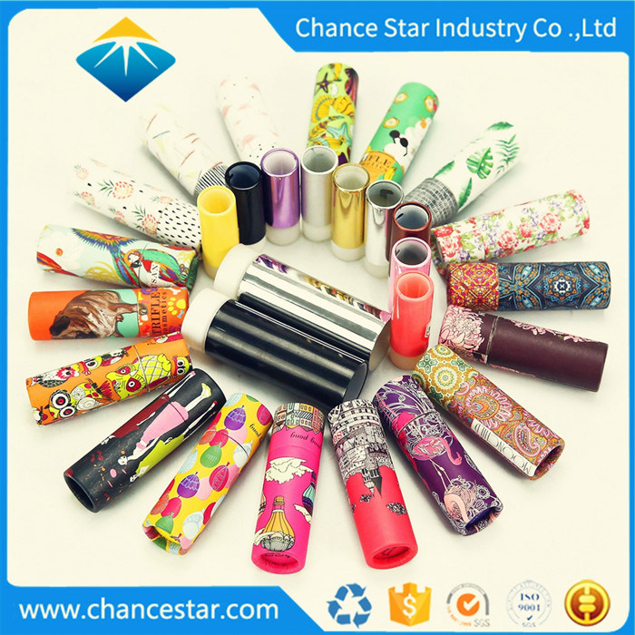 2018 New Fancy Paper Round Biodegradable Lipstick Tube