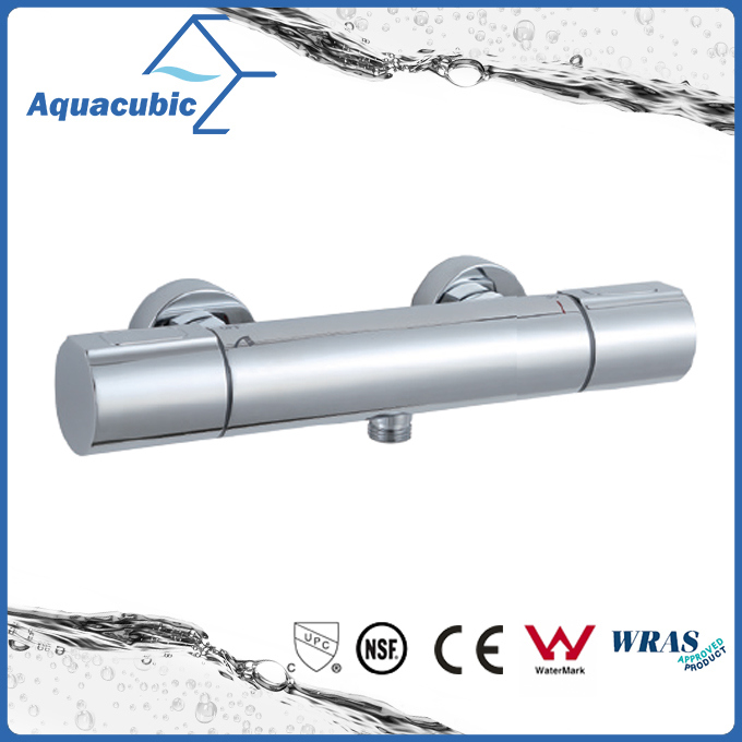 Bathroom Thermostatic Chromed Round Exposed Bar Mixer Shower Valve (AF7260-7)