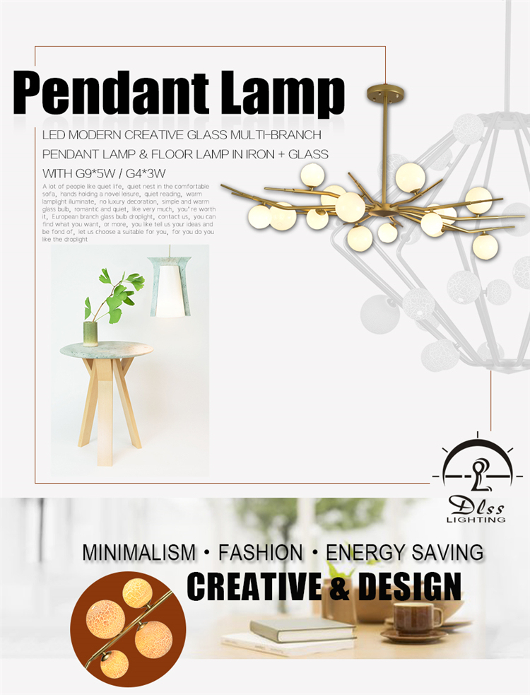 New Designs Interior Glass G9 Pendant Lamp Lighting