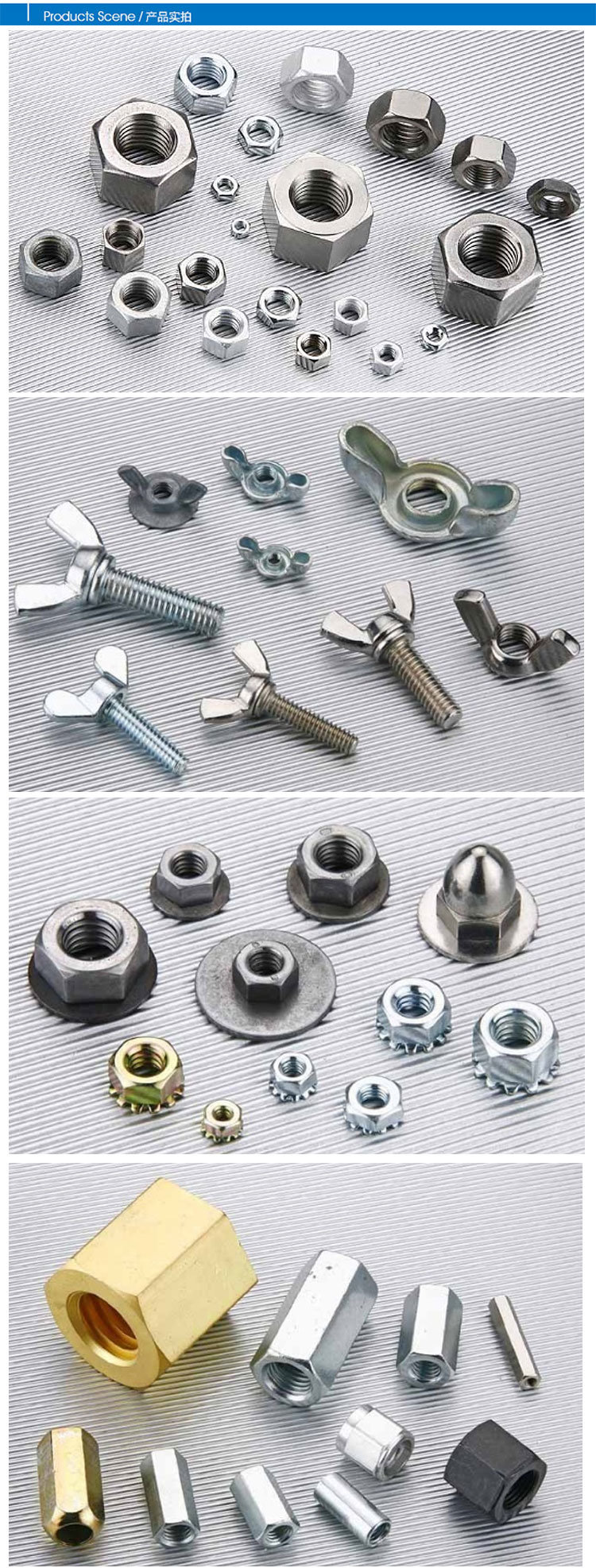 ISO7035, ISO7036, DIN935, Hexagon Slotted Nuts, Castle Nuts