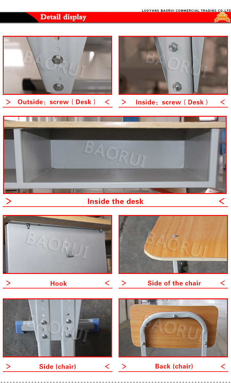 School Classroom Furniture Students Desk and Chair