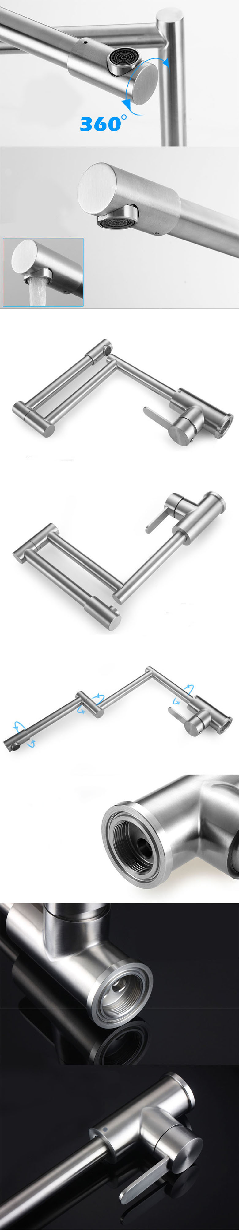 304 Stainless Steel Folding Water Faucet for Kitchen (BMS-2710)