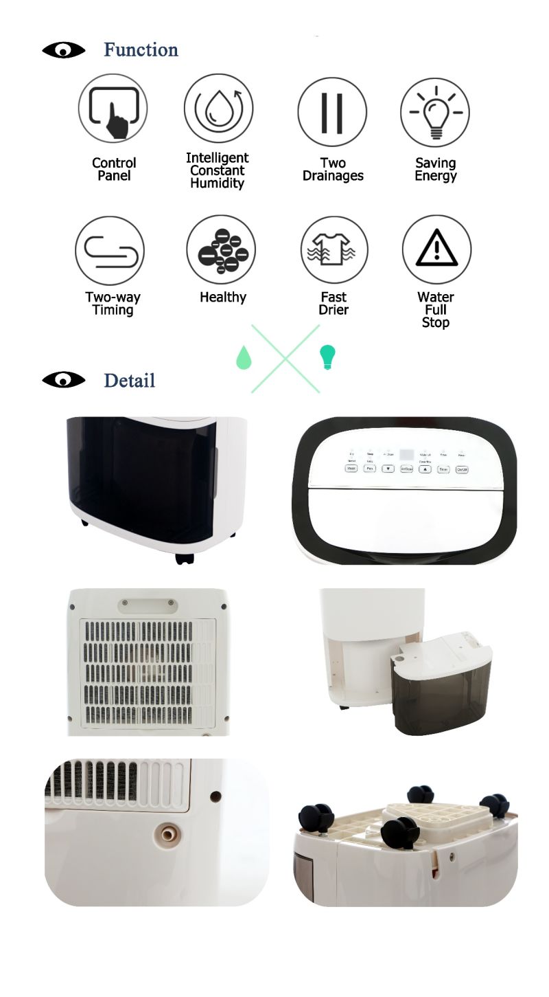 Nice Appearance Room Dehumidifier with Air Filter and Top Selling in Made in China