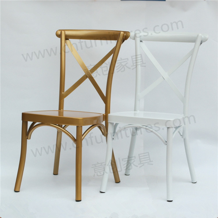 Yc-A68-5 Wholesale Restaurant Furniture Cheap Stackable Cross Back Banquet Wedding Chair