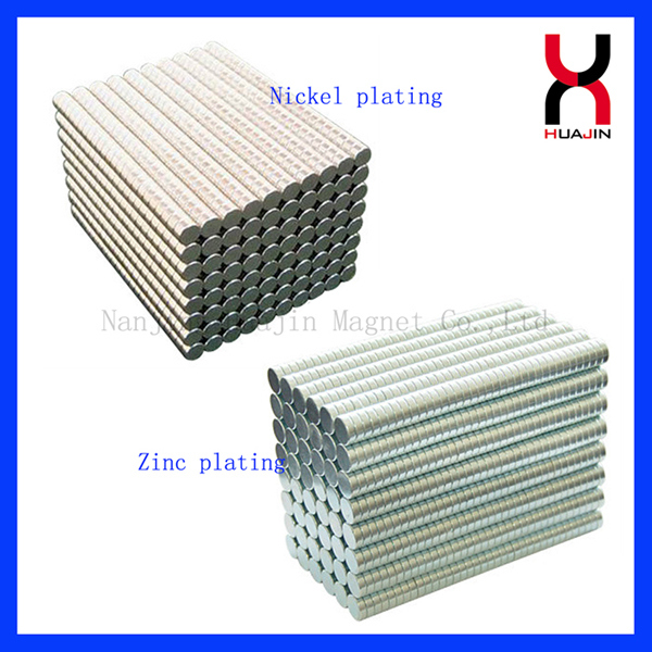 China Customized Neodymium Zinc Coating Disk Magnet