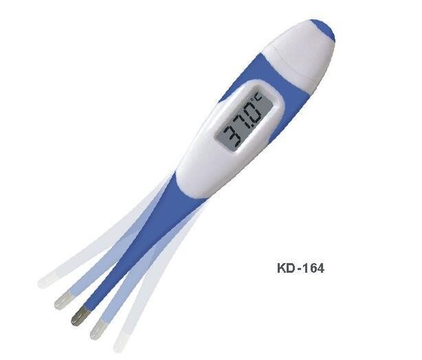 Flexible Tip Digital Thermometer Kd-164 C/F Switchable Fever Alarm Beeper