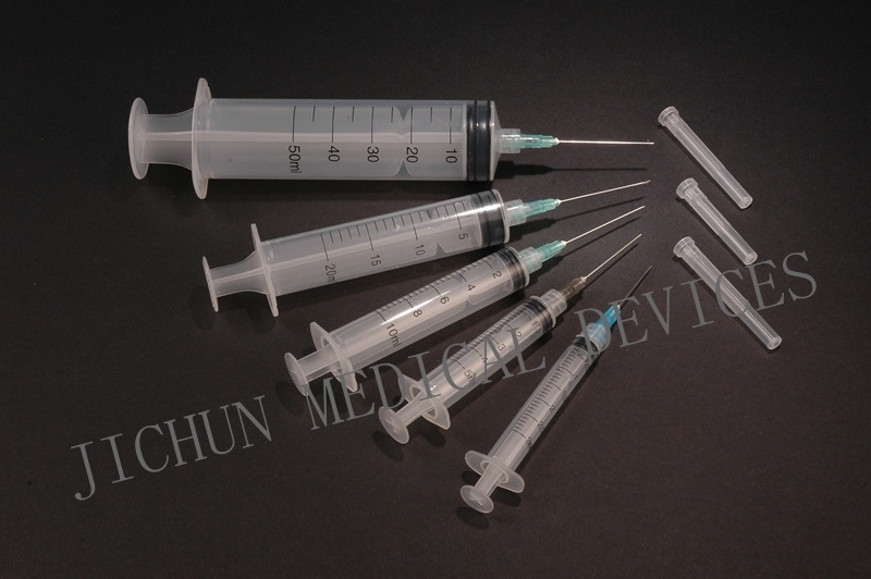 3 Part Medical Plastic Disposable Syringe with Needle