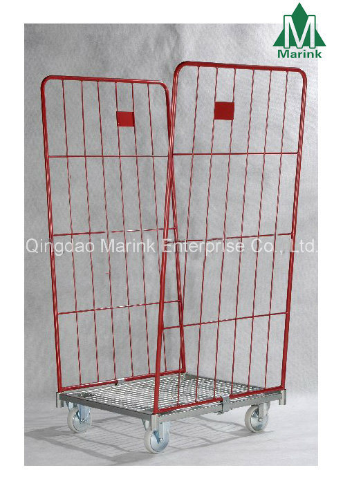 2-Sides Warehouse Foldable Trolley Roll Cage