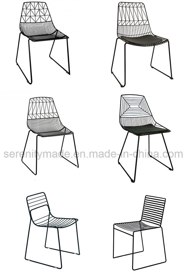 High Quality Modern Dining Room Black Arrow Metal Wire Chair