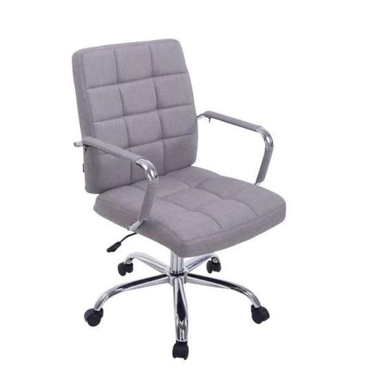 Stylish Soft Padded Light Grey Home Office Computer Desk Chair (LS-33)