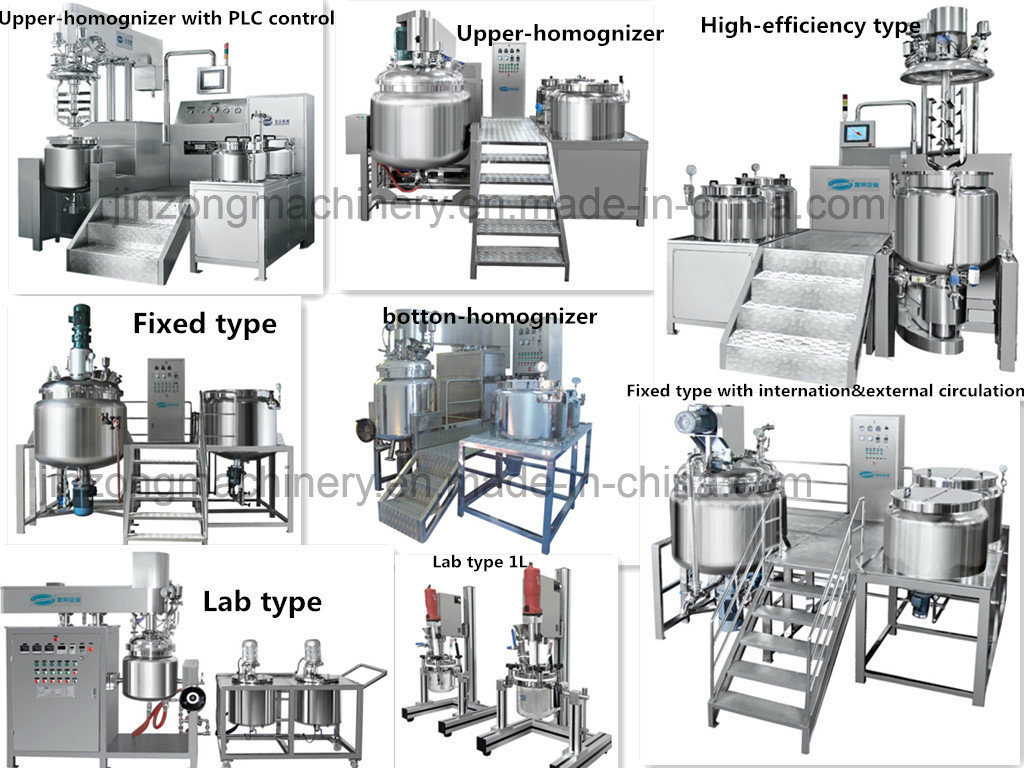 Vacuum Emulsifying Mixer with Water Phase Pot and Oil Phase Pot