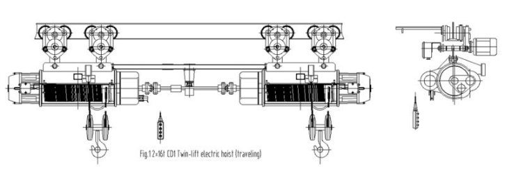 Synchronous Shaft Electric Wire Rope Lifting Hoist