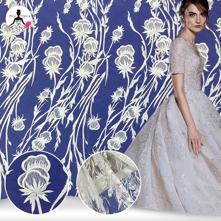 Top Quality New Fashion Embroidered Mesh Embroidery Bridal Mesh Fabric