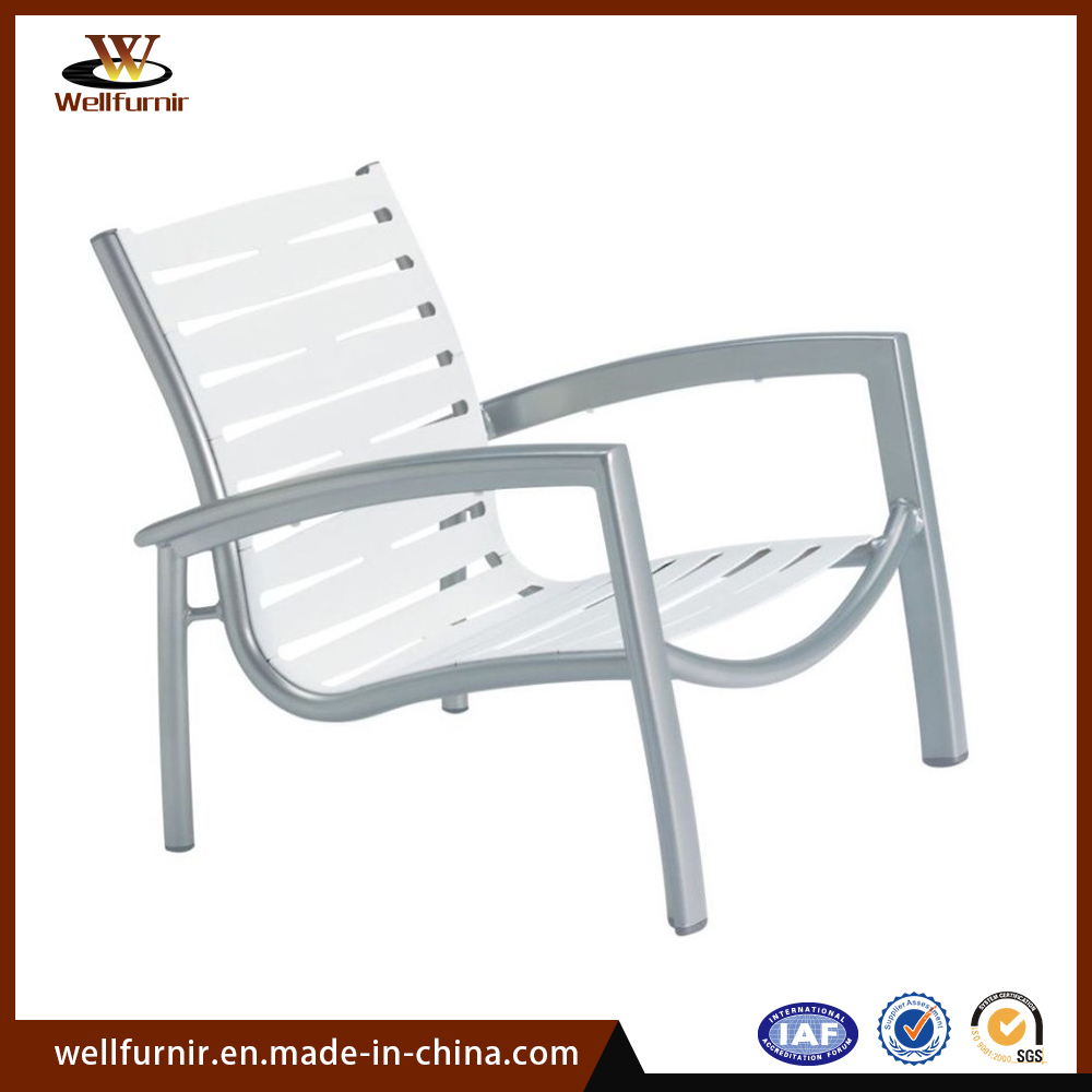 Outdoor Aluminum Furniture South Beach Ribbon Stackable Lounge Chair