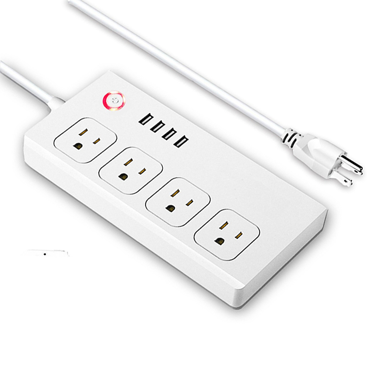 Wireless WiFi Smart Power Strip Support Fast Charger Power Strip with 5 Outlets Work with Amazon Alexa Remote Controlled