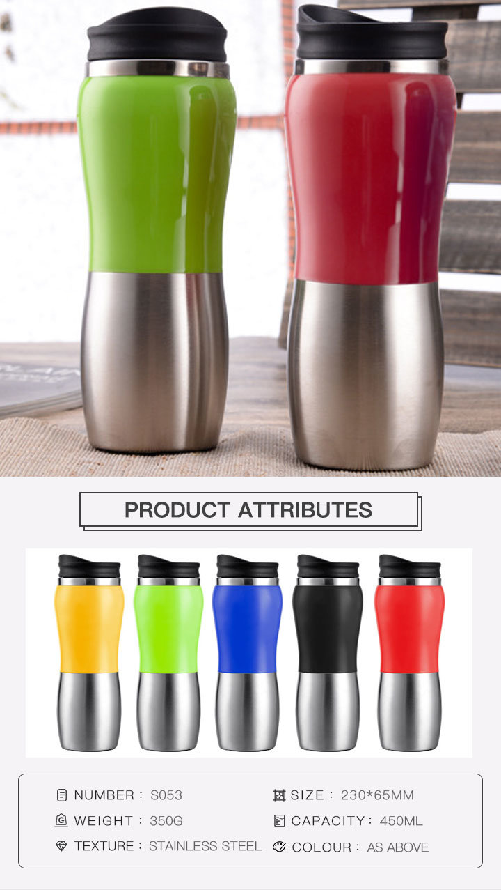 Double Wall Stainless Steel Coffee Mug Travel Cup with Lid