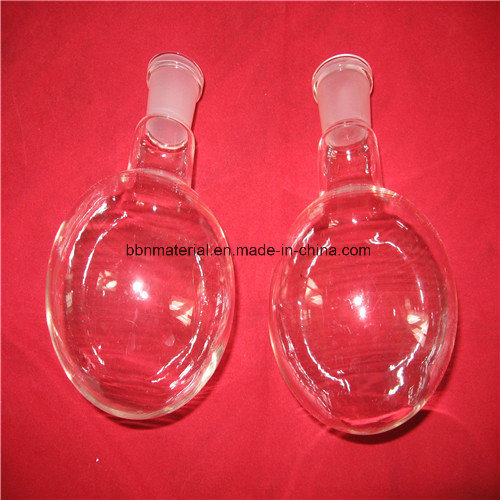 Round Bottom Quartz Glass Flask Three Necks