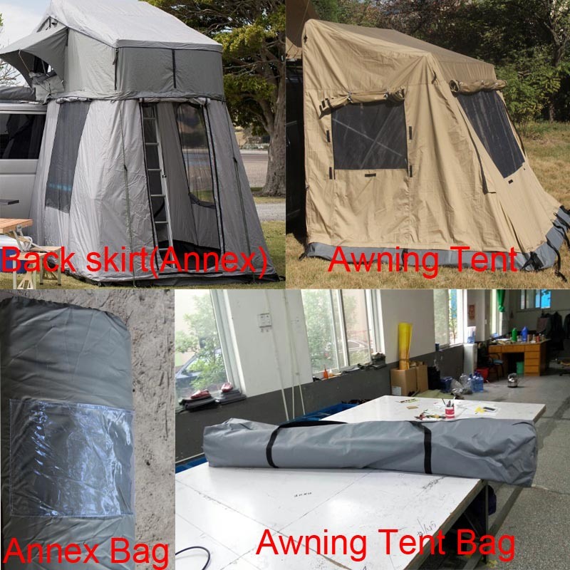 Outdoor Camping Car Roof Top Tent with Back Skirt Annex