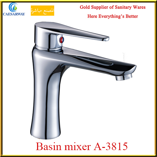Chrome High Basin Brass Basin Faucet for Bathroom
