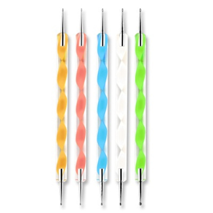 Cheap 5PCS Nail Art 2 Ways Nail Dotting Pens Kit