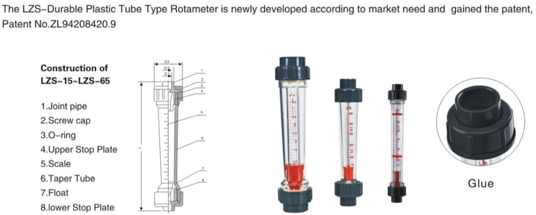 LZS Series Plastic Tube Water Type Flow Meter